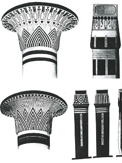 Motif des colonnes du temple de karnak